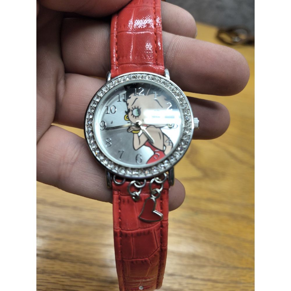 2013 KINGS FEATURE SYNDICATE BBAQ011 BETTY BOOP LADIES WATCH RHINESTONE BEZEL‎